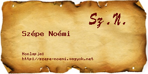 Szépe Noémi névjegykártya
