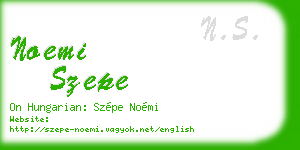 noemi szepe business card